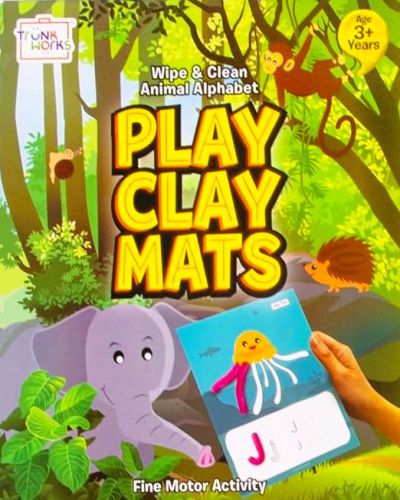 Wipe and Clean Animal Alphabet Play Clay Mats